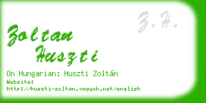 zoltan huszti business card